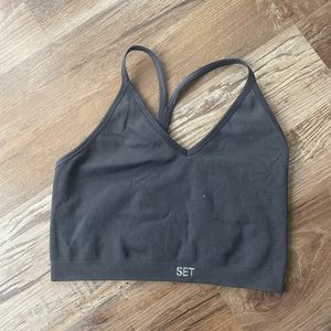 SET active Sculptflex ribbed V Bra top